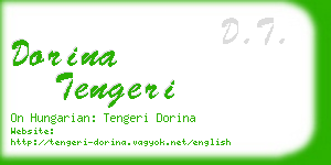 dorina tengeri business card